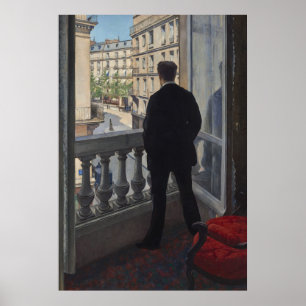 Poster Caillebotte - Un Jeune Homme À Sa Fenêtre