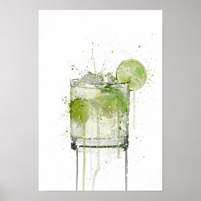 Poster Caipirinha Cocktail (Devant)