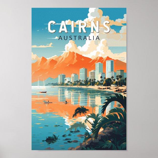 Poster Cairns Australia Travel Art Vintage (Devant)