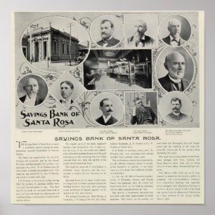 Poster Caisse d'épargne de Santa Rosa, la Californie