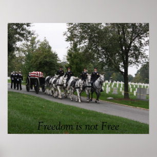 Poster caisson à cheval Arlington Cemetery