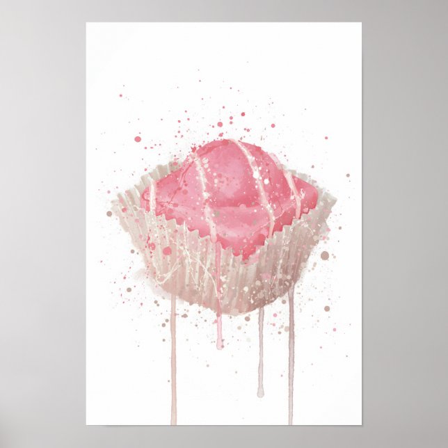 Poster Cake Wall Art Print 'French Fancie Strawberry' (Devant)