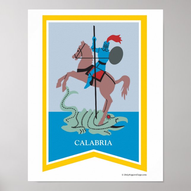 Poster Calabre Italie Région Art Imprimer (Devant)