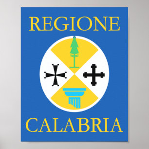 Poster Calabria Province Flag