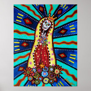Poster Calavera Virgen Guadalupe