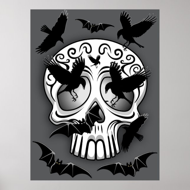 Poster Calaveras décoratives Halloween (Devant)
