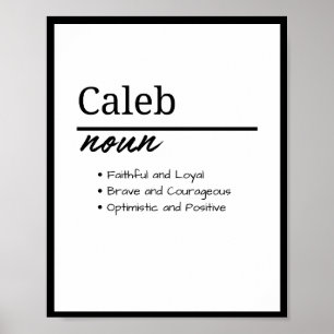 Poster Caleb, Définition de prénom personnalisé garçon