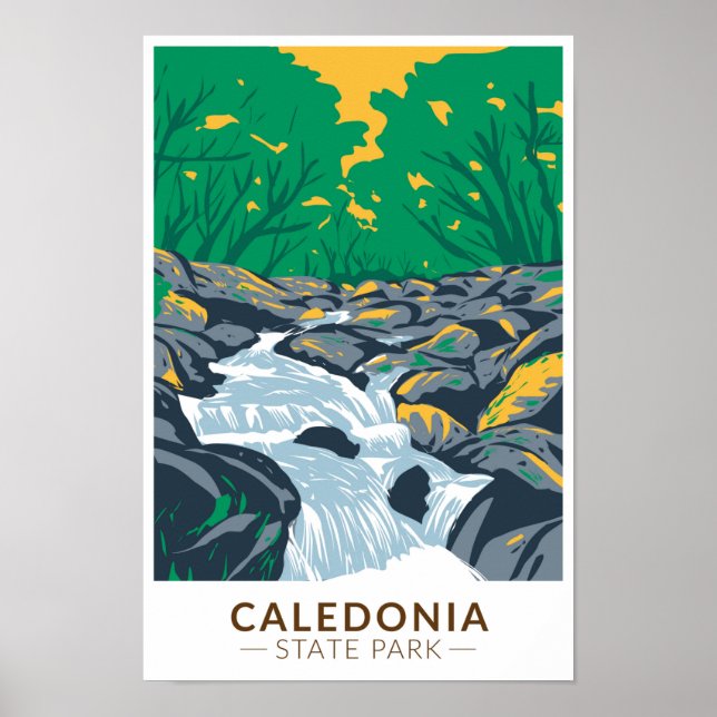 Poster Caledonia State Park Pennsylvania Vintage (Devant)