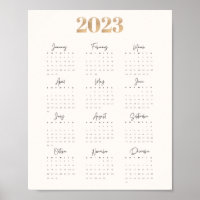 Poster Calendar 2023