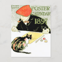 Poster Calendar - Edward Penfield -vintage cat art