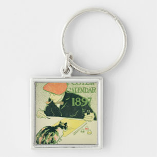 Poster Calendar, pub. by R.H. Russell & Son, 1897 Keychain