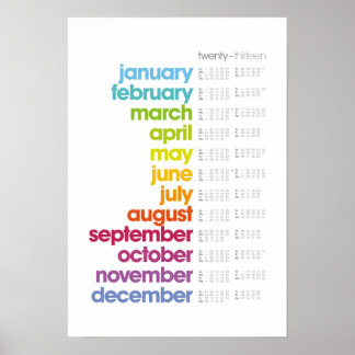 Poster Calendrier 2013 - Blanc
