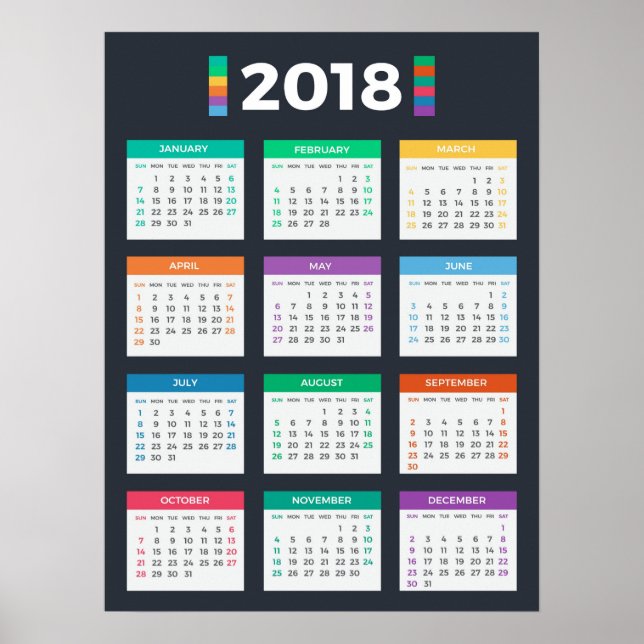Poster Calendrier 2018 (Devant)