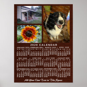 Poster Calendrier 2020 (Voir la description pour la nouve