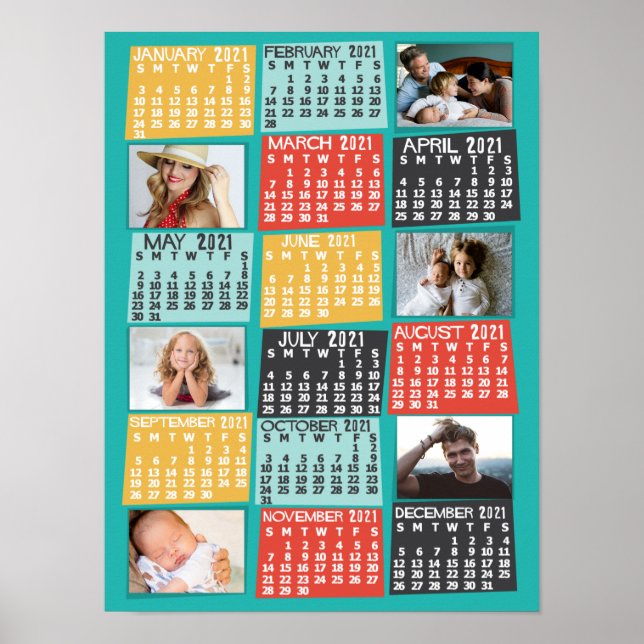 Poster Calendrier 2021 (Voir la description pour la nouve (Devant)