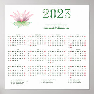 Poster Calendrier 2023 pour les entreprises