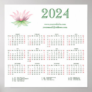 Poster Calendrier 2024 pour les entreprises