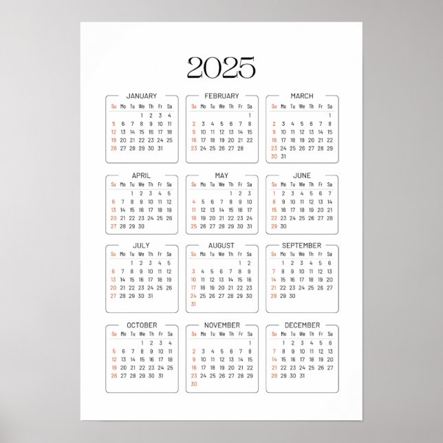 Poster Calendrier 2025  (Devant)