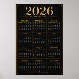 Poster Calendrier 2026