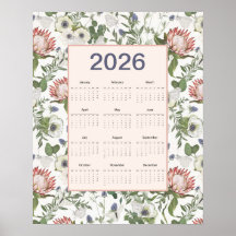 Calendrier 2026 Fleurs Papillons