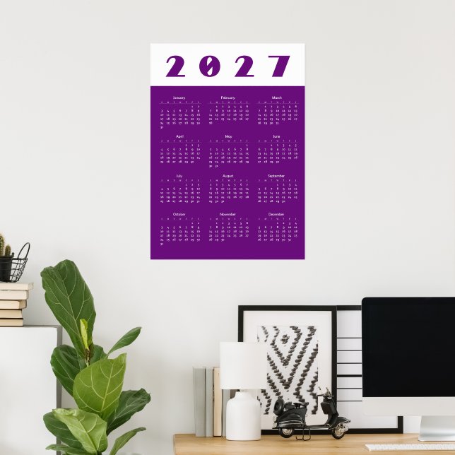Poster Calendrier 2027 (Bureau à domicile)