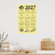 Calendrier 2027, Olives Méditerranéennes Rayures J