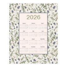 Calendrier annuel 2026 Chardon
