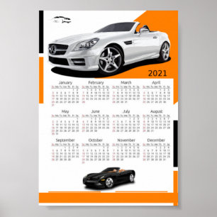 Poster Calendrier automobile
