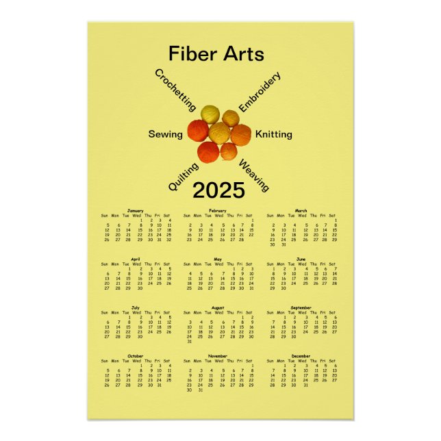 Poster Calendrier - Billes en Fer Arts 2025 (Devant)