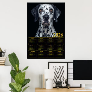Poster Calendrier Chien Dalmatien 2026