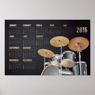 Poster Calendrier de Batterie 2016