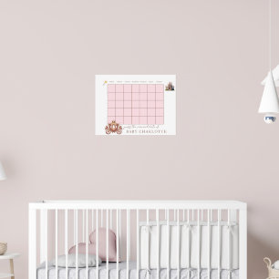 Poster Calendrier de devinette de la date d'accouchement 