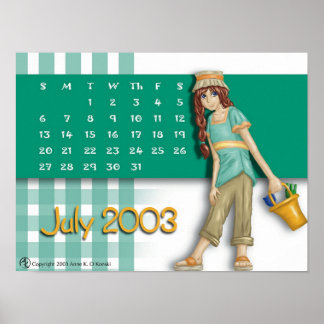 Poster Calendrier de juillet 2003