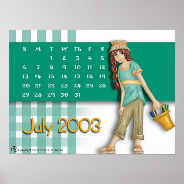 Poster Calendrier de juillet 2003 (Devant)