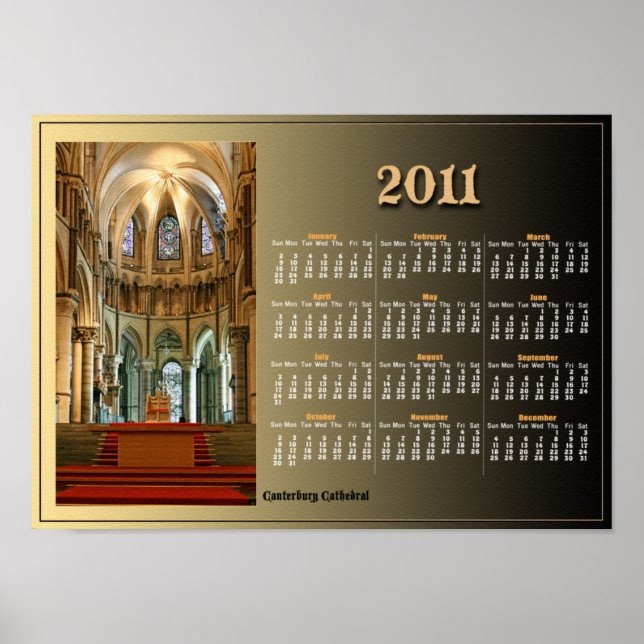 Poster Calendrier de la cathédrale (Devant)