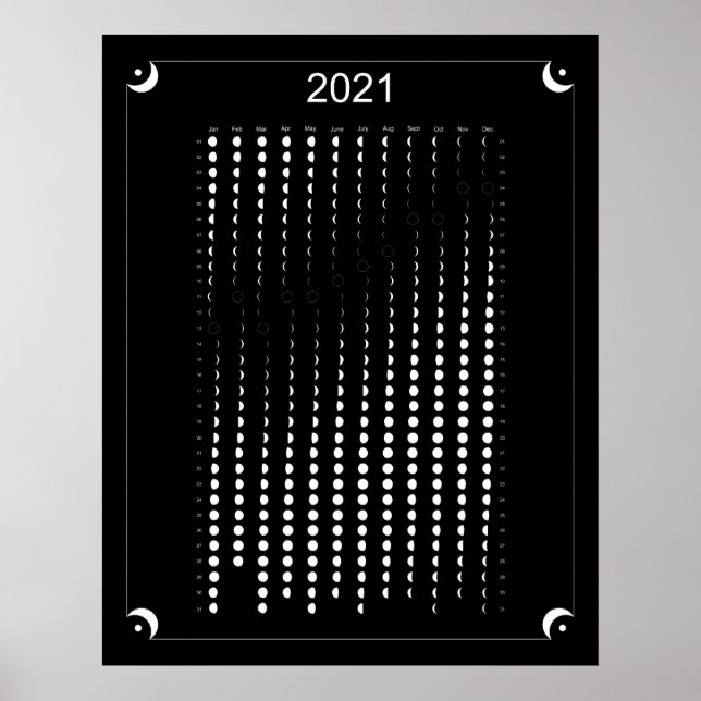 Poster Calendrier de la Lune Noire 2021 (Devant)