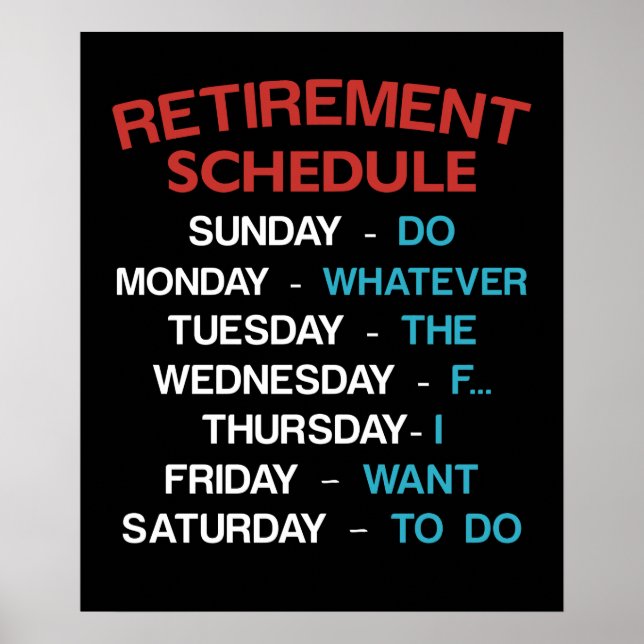 Poster Calendrier de la retraite Bureau Humor Coworker (Devant)
