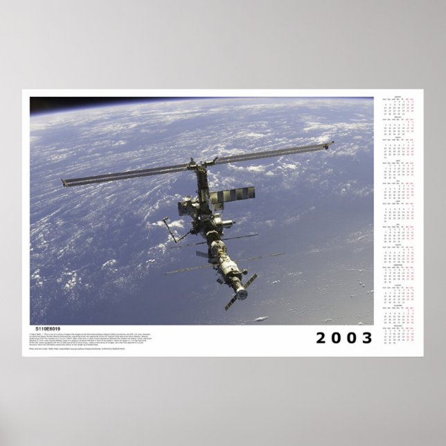Poster Calendrier de la Station spatiale internationale p (Devant)