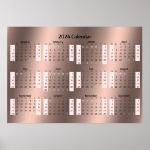 Poster Calendrier de l'âge d'or 2024
