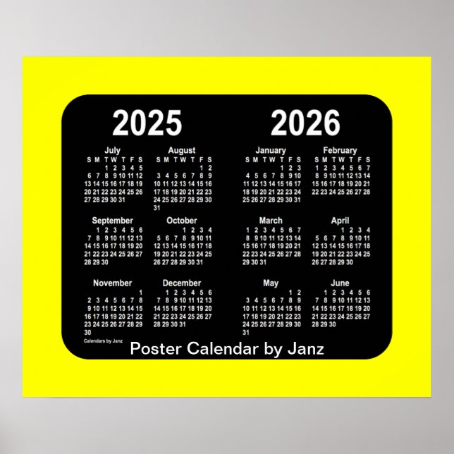 Poster Calendrier de l'année scolaire 2025-2026 du Néon J (Devant)