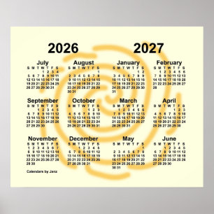 Poster Calendrier de l'année scolaire 2026-2027 Sunny Day