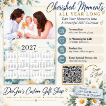 Calendrier de mur photo familial personnalisé 2027
