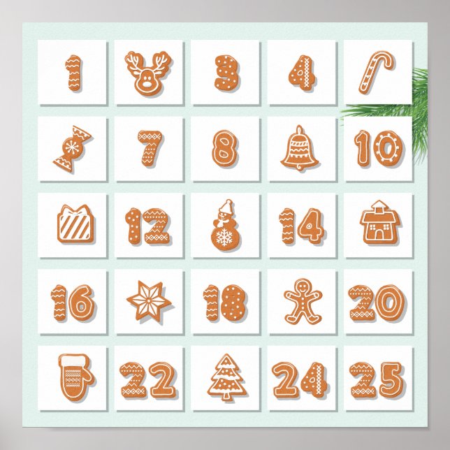 Poster Calendrier de Noël (Devant)