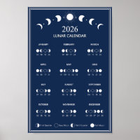 Calendrier de phase lunaire 2026 Cycles lunaires M