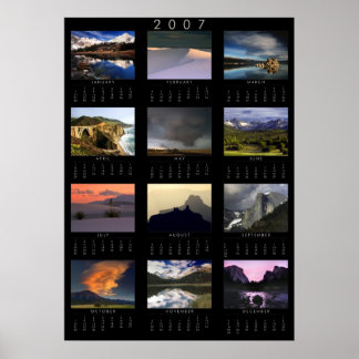 Poster Calendrier de photographie de paysage 2007