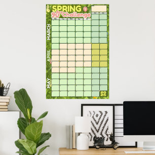 Poster Calendrier de planification des objectifs de print