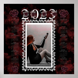 Poster Calendrier de style gothique personnalisable 2023 