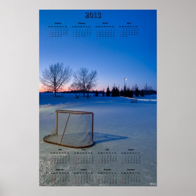 Poster Calendrier de verrouillage de la LNH 2013 (Devant)