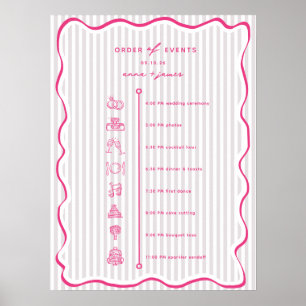 Poster Calendrier des événements de l'ordre rose fantaisi