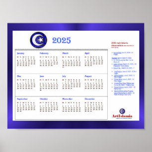 Poster Calendrier des événements religieux islamiques Art